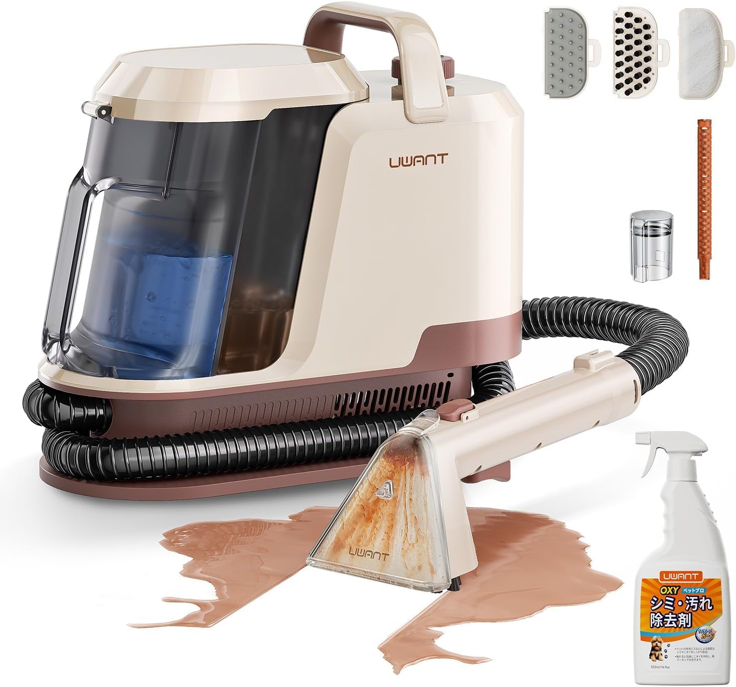 Uwant カーペットクリーナー 消臭スティック付き 22kPa吸引力 Amazon | 【業界NO.1吸引力22kPa】uwant カーペットクリーナー消臭